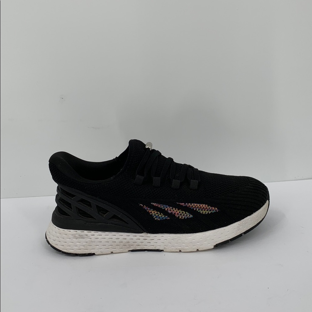 DREW Halo sneakers black mesh shoe slip-on no hands comfort women 7.5 WIDE 7.5W